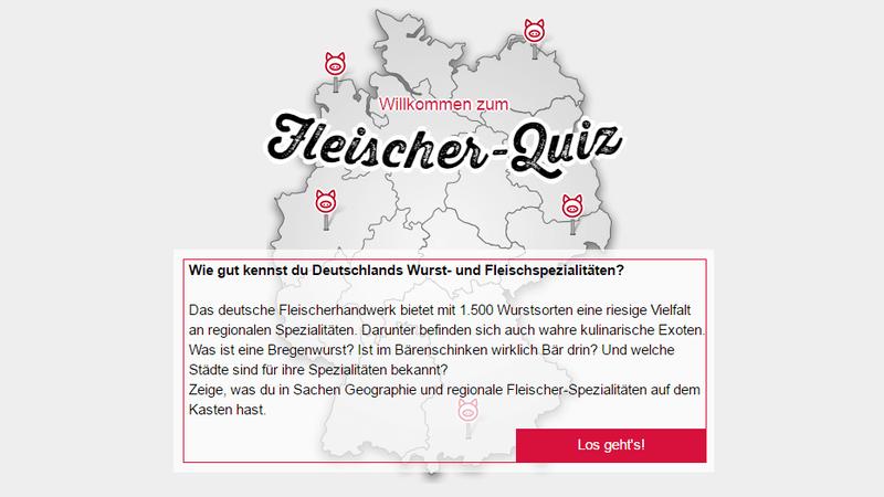 Willkommen zum Fleischer-Quiz